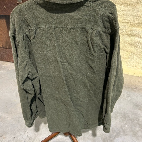 Olive Green Button-Up Shirt - Picture 2 of 3
